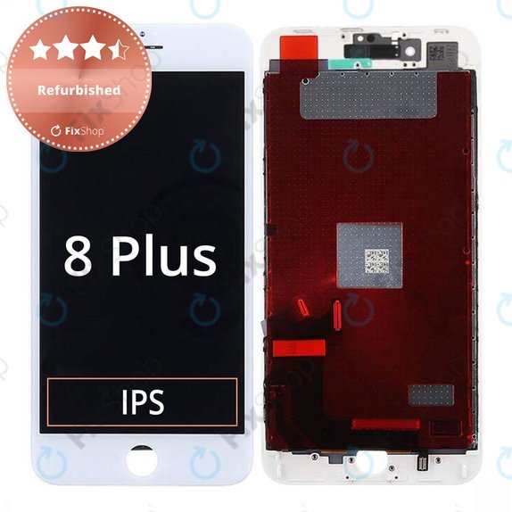 Display for iPhone 8 Plus, White, Touch Screen with Frame, Refurbished