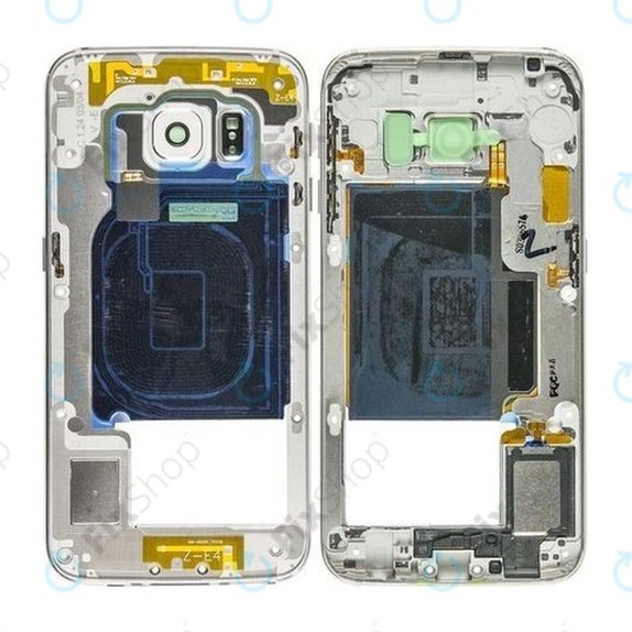 Samsung Galaxy S6 Edge G925F - Middle Frame (White Pearl) - GH96-08376B Genuine Service Pack