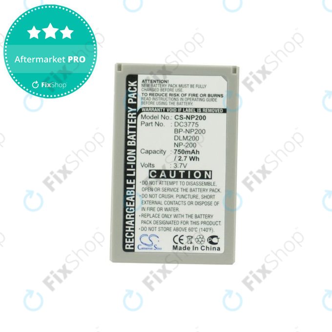 Battery for Minolta DiMAGE X, Xi, Xt, Xt Biz, Xg, 750mAh, Li-Ion, 3.7V, NP-200, HQ