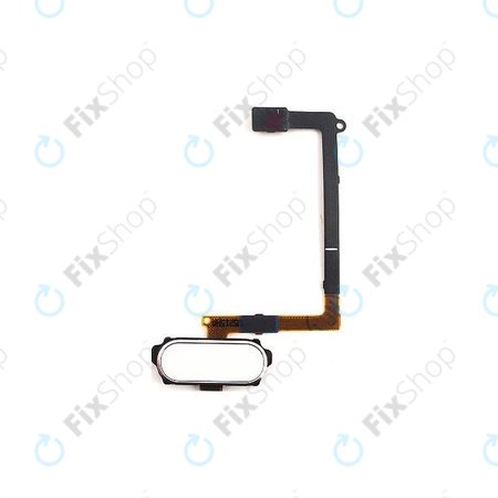 Samsung Galaxy S6 G920F - Home Button + Flex cable (White Pearl) - GH96-08166A Genuine Service Pack