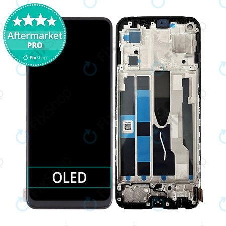 Oppo Reno 7 5G - LCD Display + Touch Screen + Frame (Stary Black) OLED