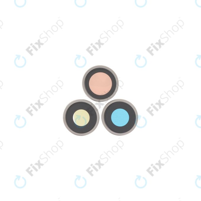 Apple iPhone 16 Pro, 16 Pro Max - Rear Camera Lens with Frame (Natural Titanium) - 3pcs