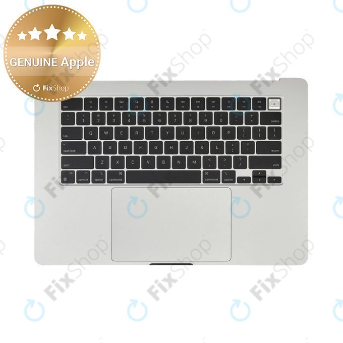 Top case keyboard frame for MacBook Air 15", A3114 (2024), with US keyboard and battery, Silver, 661-40267, Genuine Apple