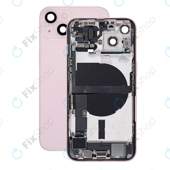 Apple iPhone 13 - Rear Housing with Small Parts (Pink)