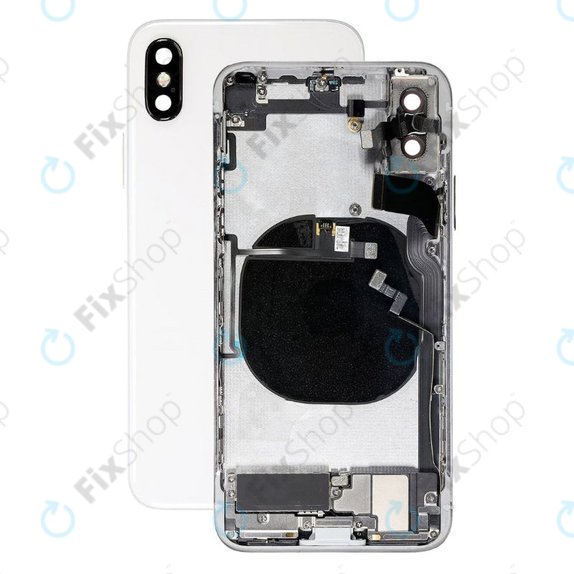 Apple iPhone X - Rear Housing with Small Parts (Silver)