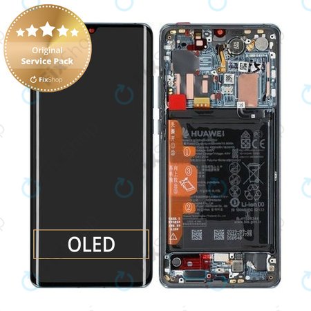 Huawei P30 Pro - LCD Display + Touch Screen + Frame + Battery (Mystic Blue) - 02353DGJ Genuine Service Pack