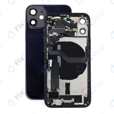 Apple iPhone 12 Mini - Rear Housing with Small Parts (Black)