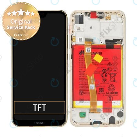 Huawei P20 Lite - LCD Display + Touch Screen + Frame + Battery (Gold) - 02351WRN Genuine Service Pack