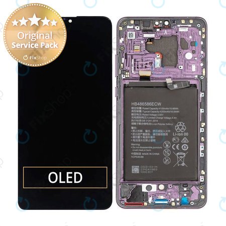 Huawei Mate 30 - LCD Display + Touch Screen + Frame + Battery (Cosmic Purple) - 02353EEK Genuine Service Pack