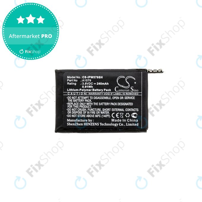 Battery for Apple Watch 1 42 mm, 240mAh, Li-Pol, 3.8 V, A1579, HQ