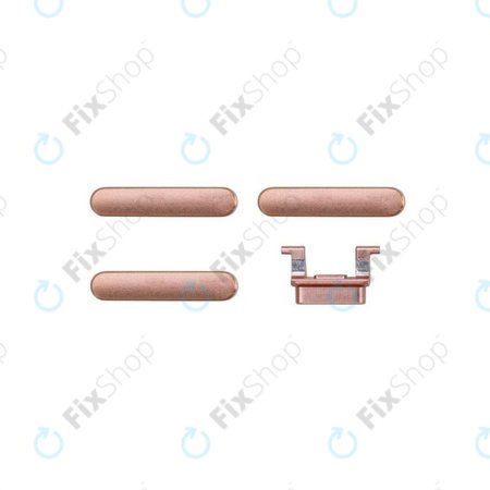Apple iPhone 8 - Side Buttons Set - Power + Volume + Mute (Gold)