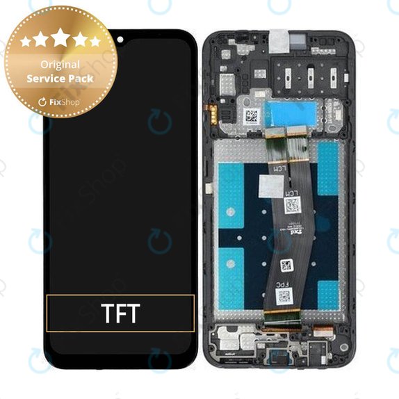 Samsung Galaxy A14 A145R - LCD Display + Touch Screen + Frame (Black) - GH81-23541A, GH81-23540A Genuine Service Pack