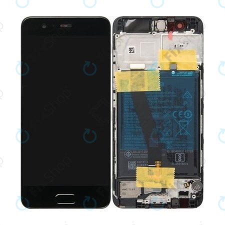 Huawei P10 - LCD Display + Touch Screen + Frame + Battery (Graphite Black) - 02351DGP Genuine Service Pack