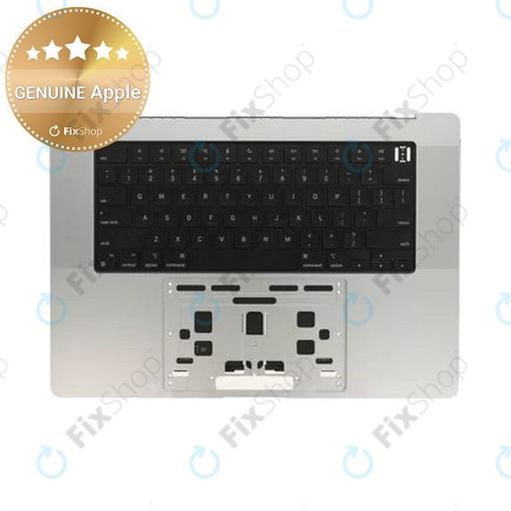 Top case keyboard frame for MacBook Pro 16" A2780 (2023), with US keyboard and battery, Silver, 661-32190, Genuine Apple