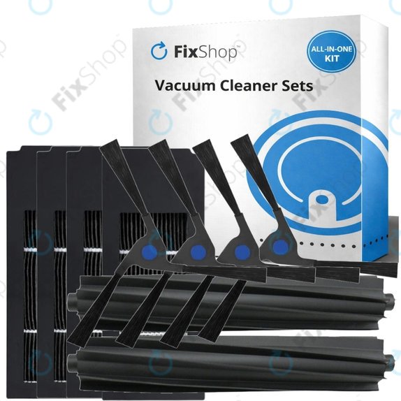 Replacement set for Ecovacs Deebot X2 Omni (2x Main brush, 4x Filter, 4x Side brush)