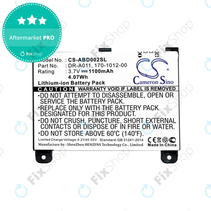 Battery for Amazon Kindle 2, 1100mAh, Li-Ion, 3.7V, DR-A011, HQ