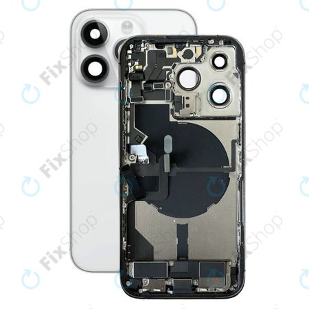 Apple iPhone 14 Pro - Rear Housing with Small Parts (Silver)