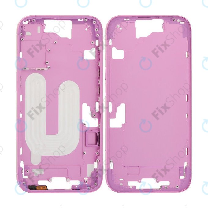 Apple iPhone 16 - Middle Frame + Power + Volume Buttons (Pink)