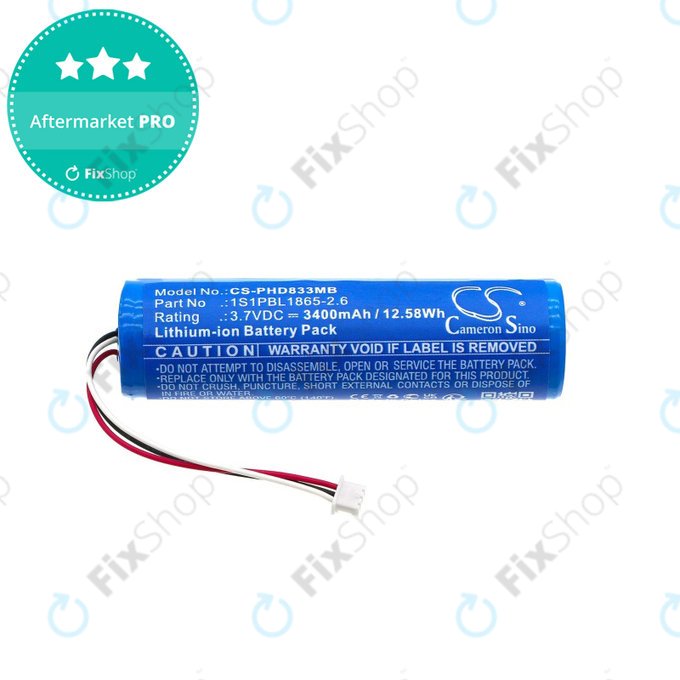 Battery for Philips Avent SCD833, Avent SCD835, Avent SCD841, Avent SCD831, 3400mAh, Li-ion, 3.7V, 1S1PBL1865-2.6, HQ