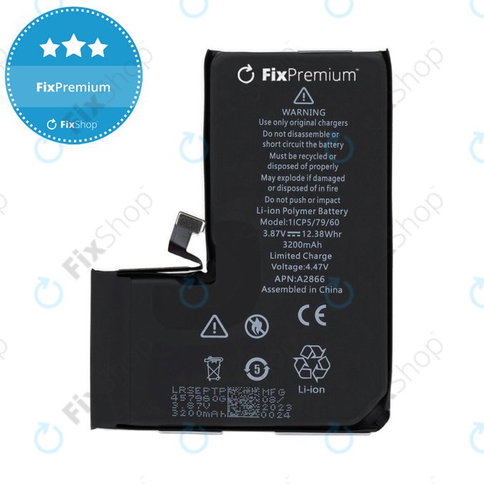 Apple iPhone 14 Pro - Battery A2866 3200mAh FixPremium | FixShop Apple iPhone 14 Pro - Battery A2866 3200mAh FixPremium | FixShop