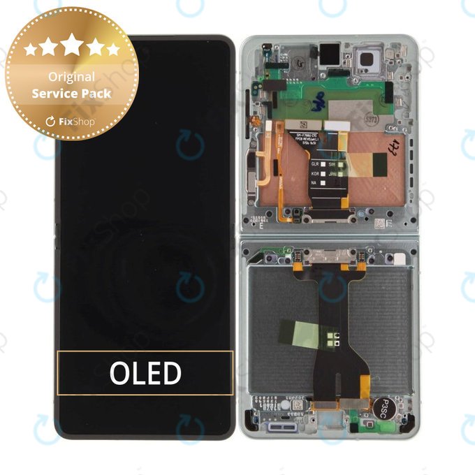 Samsung Galaxy Z Flip 7 F766B - LCD Display + Touch Screen + Frame (Mint) - GH82-37581E Genuine Service Pack