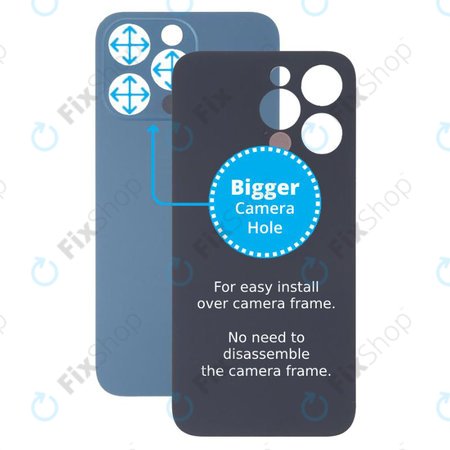 Apple iPhone 13 Pro - Rear Housing Glass with Bigger Camera Hole (Blue)