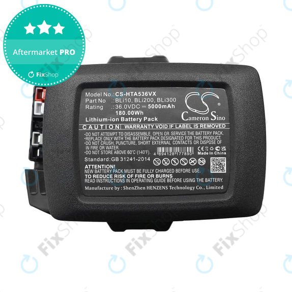Battery for Husqvarna 110il, 525ilxt, 5000mAh, Li-Ion, 36V, BLi10, BLi200, HQ