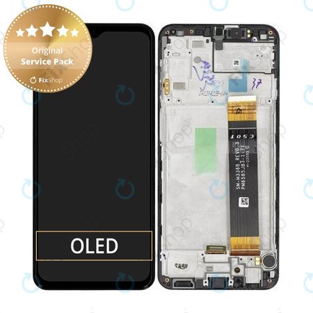 Samsung Galaxy A23 4G A235F - LCD Display + Touch Screen + Frame (Black) - GH82-28563A, GH82-28657A Genuine Service Pack