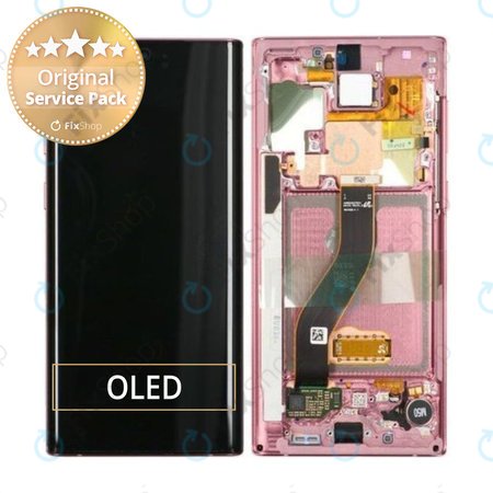 Samsung Galaxy Note 10 - LCD Display + Touch Screen + Frame (Aura Pink) - GH82-20818F, GH82-20817F Genuine Service Pack