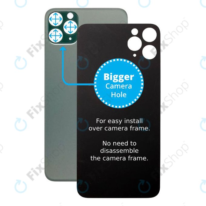 Apple iPhone 11 Pro - Rear Housing Glass with Bigger Camera Hole (Green)