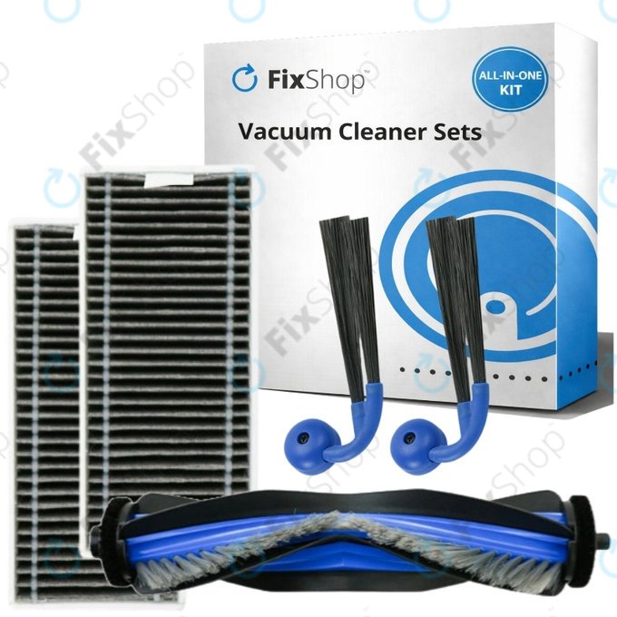Replacement set for Ecovacs Deebot X9 Pro Omni (1x Main brush, 2x Filter, 2x Side brush)