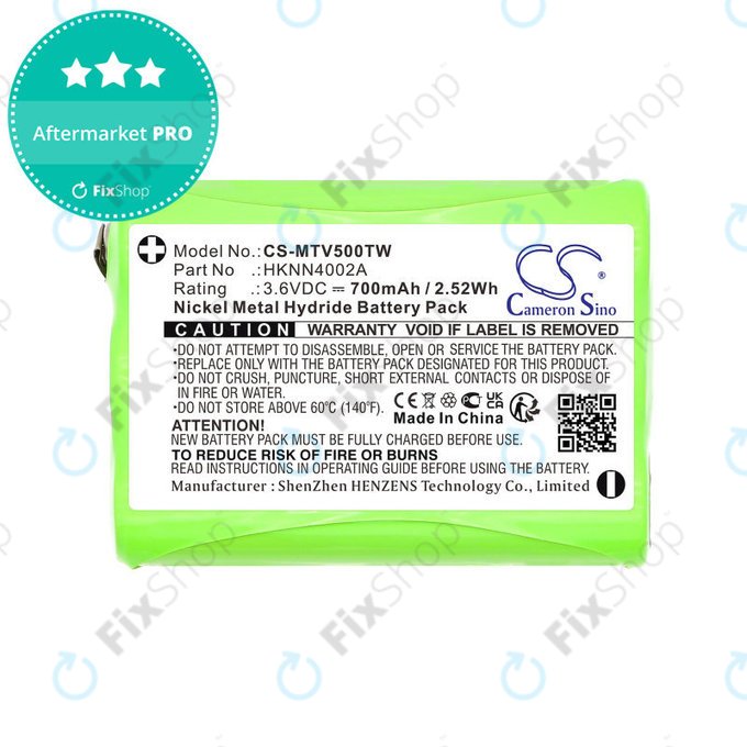 Battery for Motorola Talkabout T280, T200, T82, T82 Extreme, 700mAh, Ni-MH, 3.6V, HKNN4002A, HQ