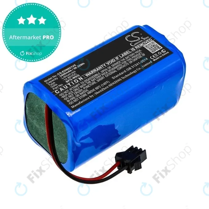 Ecovacs Deebot N79, N79S, Eufy RoboVac-series, Proscenic 850-series - Battery BFG-WSQ, ICR18650-26J-4S1P, UR18650ZY-4S1P-AAM Li-Ion 14.4V 3400mAh HQ