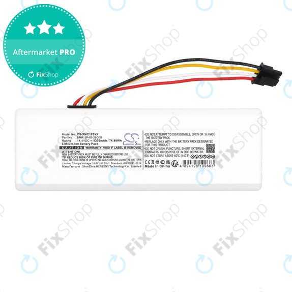 Battery for Xiaomi Dreame MC1808, Roborock 1C, 5200mAh, Li-Ion, 14.4V, BRR-2P4S-2600S, HQ
