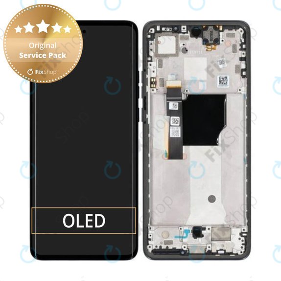 Motorola Edge 40 Neo XT2307 - LCD Display + Touch Screen + Frame (Black Beauty) - 5D68C23158 Genuine Service Pack