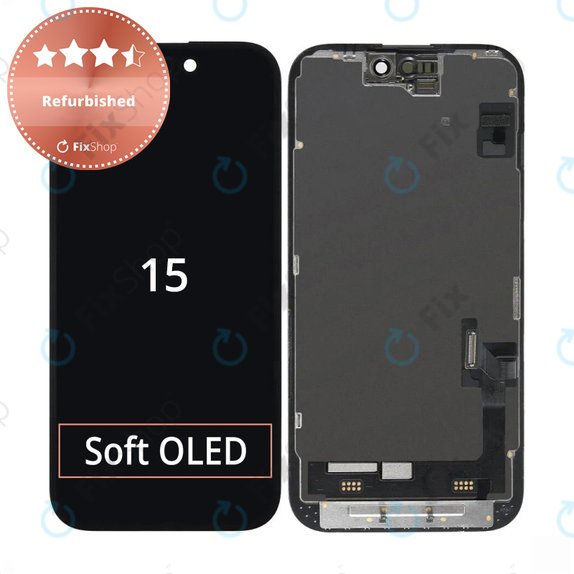Display for iPhone 15, Touch Screen with Frame, Refurbished