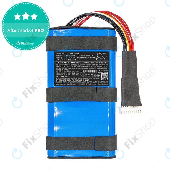 Battery for JBL Boombox 2, 10400mAh, Li-Ion, 7.4V, SUN-INTE-213, HQ