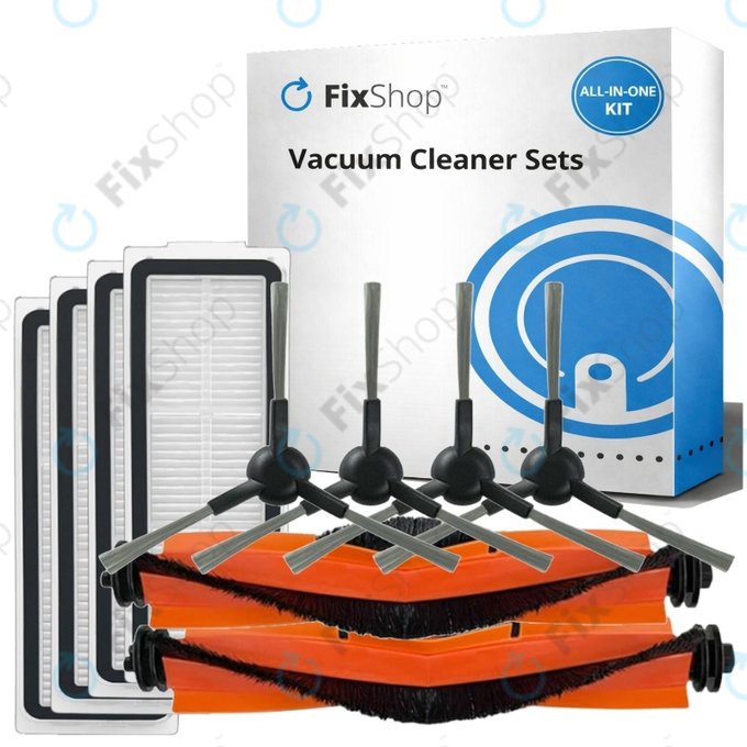 Replacement set for Xiaomi Robot Vacuum X20 Max, X20 Pro (2x Main brush, 4x Filter, 4x Side brush)