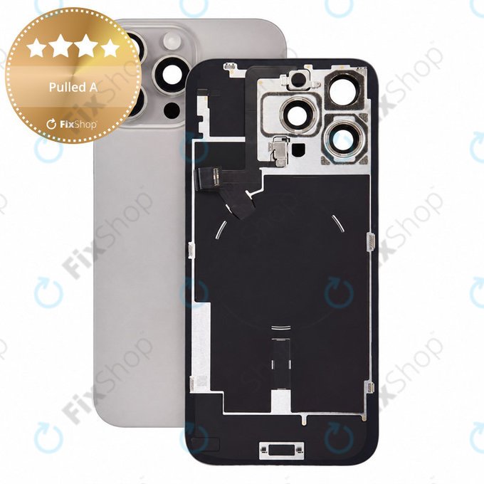 Rear Housing Glass for iPhone 16 Pro Max, Natural Titanium, Pulled A