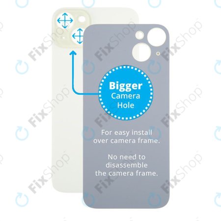 Apple iPhone 15 Plus - Rear Housing Glass with Bigger Camera Hole (Yellow)