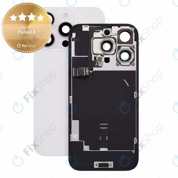 Rear Housing Glass for iPhone 16 Pro, White Titanium, Pulled A