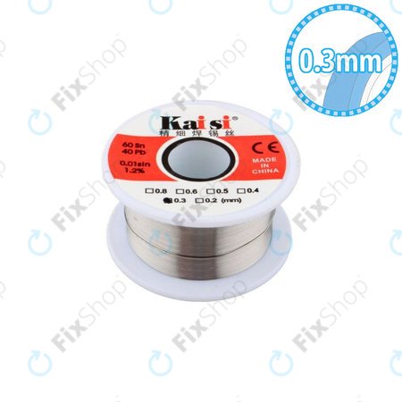 Kaisi - Solder Wire for Precise Welding Works Sn/Pb - 0.3mm (50g)