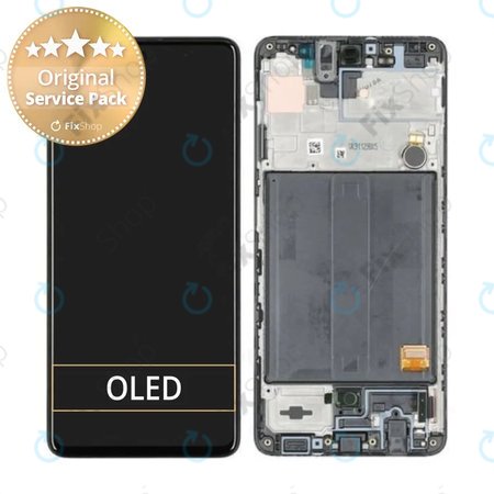 Samsung Galaxy A51 A515F - LCD Display + Touch Screen + Frame (Prism Crush Black) - GH82-21669A, GH82-21680A, GH82-22083A, GH82-22084A Genuine Service Pack