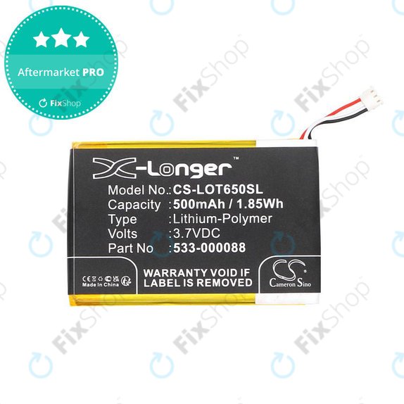 Battery for Logitech Mx Master, 500mAh, Li-Pol, 3.7V, 533-000088, HB303450, HQ