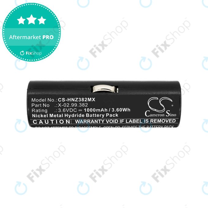 Battery for Heine Ophthalmoscope Beta 200, 1000mAh, Ni-MH, 3.6V, X-02.99.382, HQ