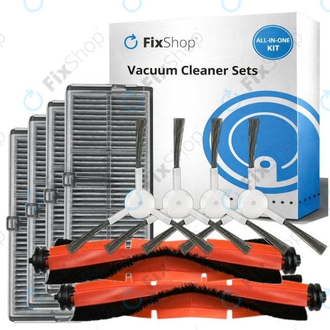 Replacement set for Xiaomi Robot Vacuum H40 - Standard set XL (2x Main brush, 4x Filter, 4x Side brush)