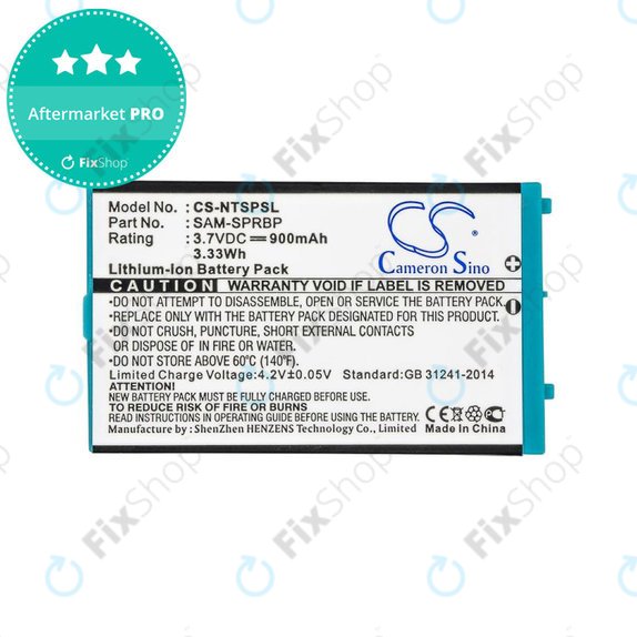Battery for Nintendo Advance SP, AGS, 900mAh, Li-Ion, 3.7V, SAM-SPRBP, HQ