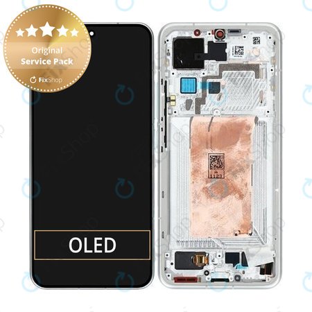 Xiaomi 15 5G - LCD Display + Touch Screen + Frame (White) - 560062000O300 Genuine Service Pack