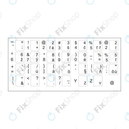 CZ / SK stickers (for black KBD) Genuine Service Pack