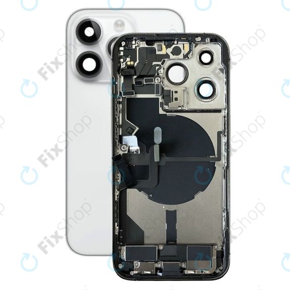Apple iPhone 14 Pro - Rear Housing with Small Parts (Silver)